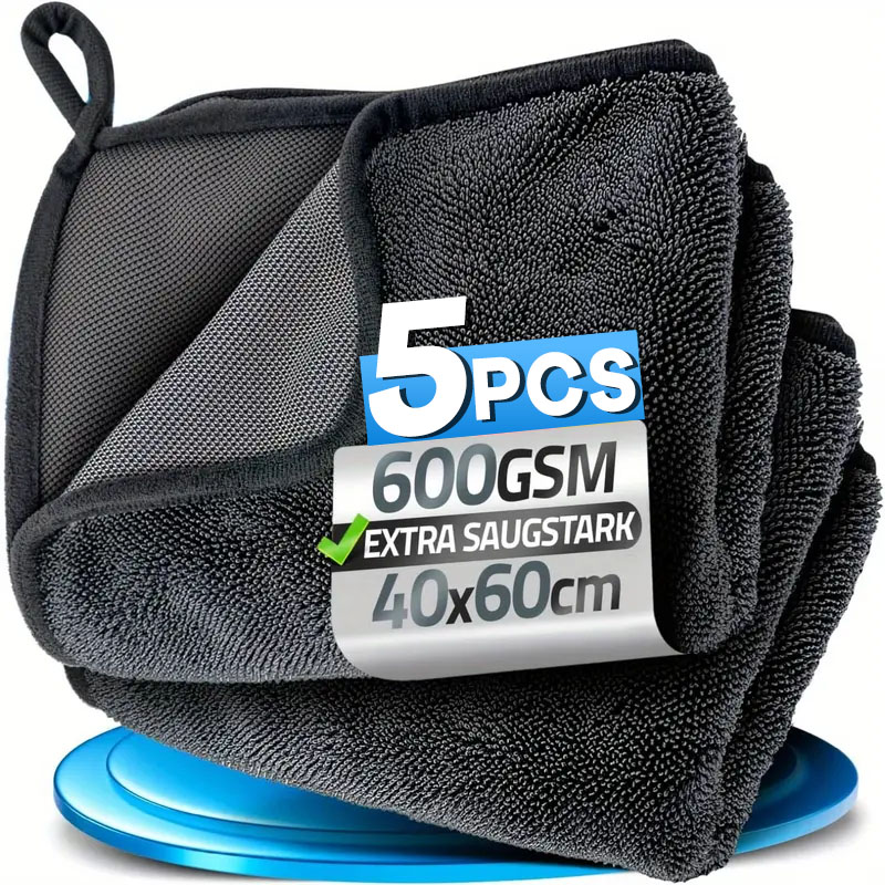 Microfiber Car Drying Towel Super Absorbent - Handuk Cuci Mobil 600GSM Premium, Kain