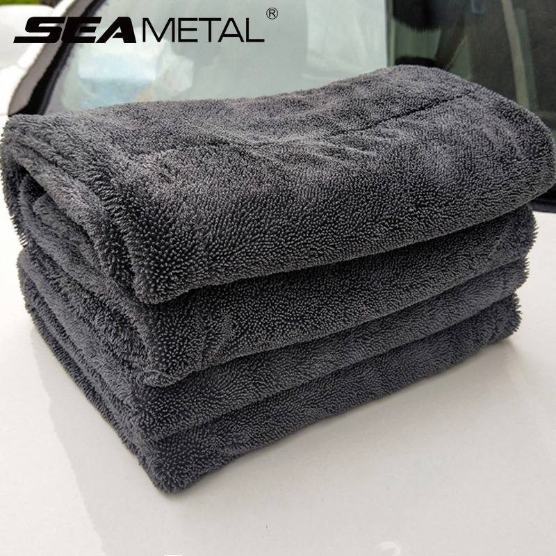 Microfiber Car Drying Towel Super Absorbent - Handuk Cuci Mobil 1200GSM Handuk Sisi