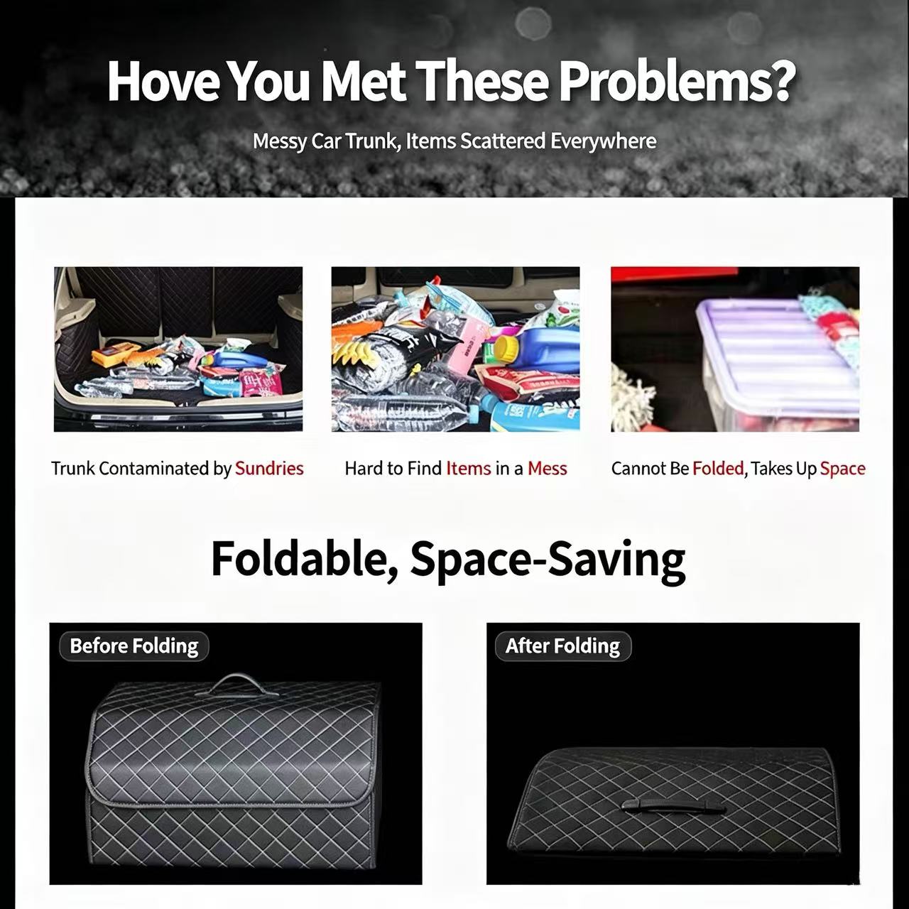Kotak Penyimpanan Bagasi Mobil - Car Trunk Organizer Foldable Storage Box ulasan dan harga
