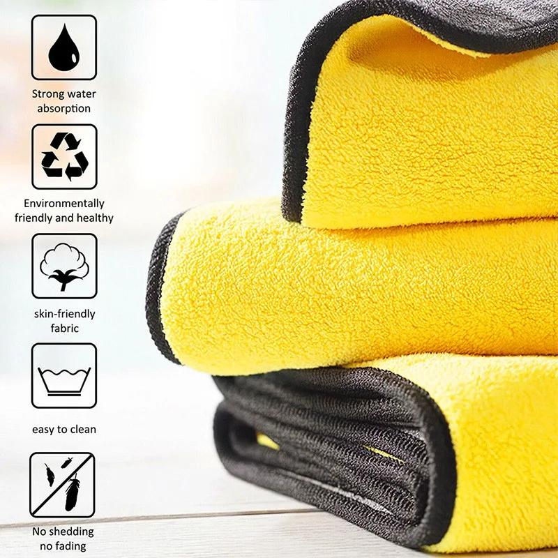 Handuk cuci mobil, kain serat  - Microfiber Car Drying Towel Super Absorbent ulasan dan harga