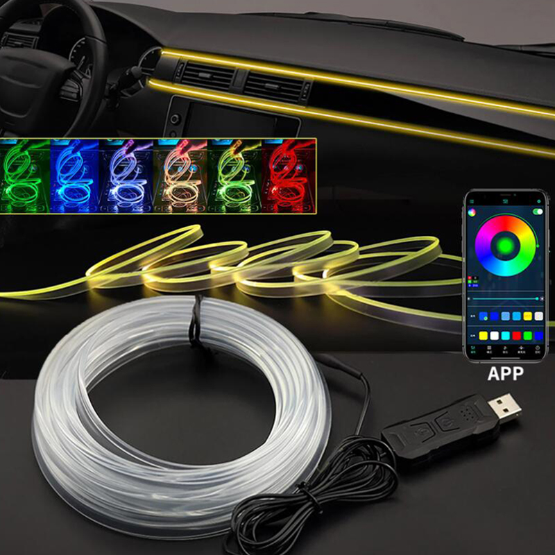 Lampu setrip LED Interior mobi - Led Ambient Interior Car Lights App Control ulasan dan harga