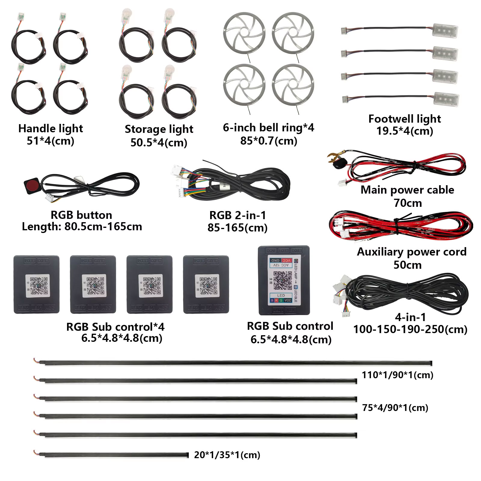 Untuk Aplikasi Lampu Ambient,  - Led Ambient Interior Car Lights App Control ulasan dan harga