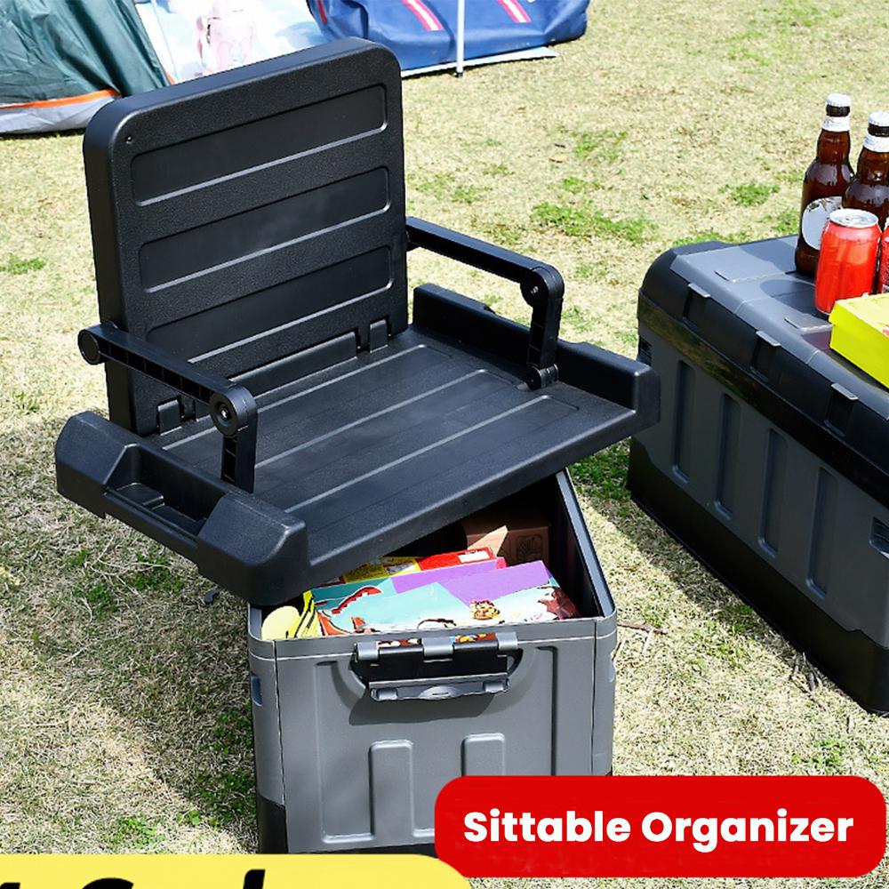 Organizer Bagasi 60L, Kotak Pe - Car Trunk Organizer Foldable Storage Box ulasan dan harga